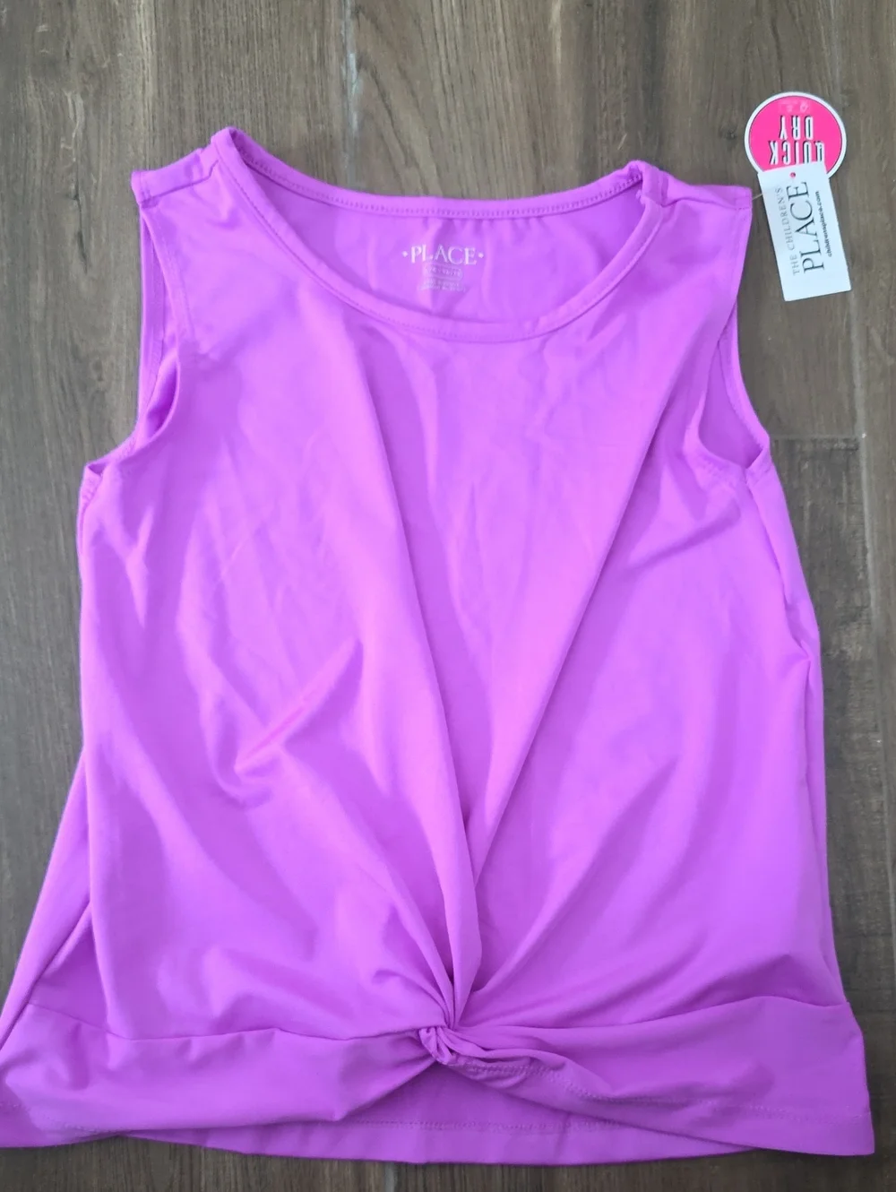 The Children's Place Bright Lavender Twist-Knot Tank Top